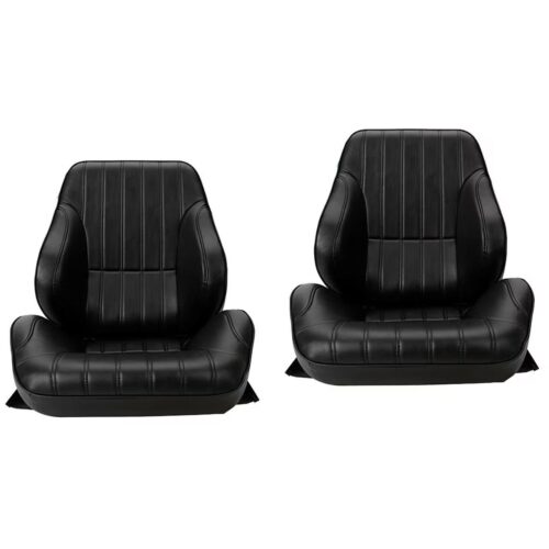 Procar 1050 Series Lowback Black Vinyl Bucket Seat Set, LH/RH