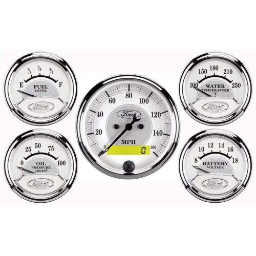 New Vintage USA 3725701 Woodward Series Gauges, 3 in 1, Black