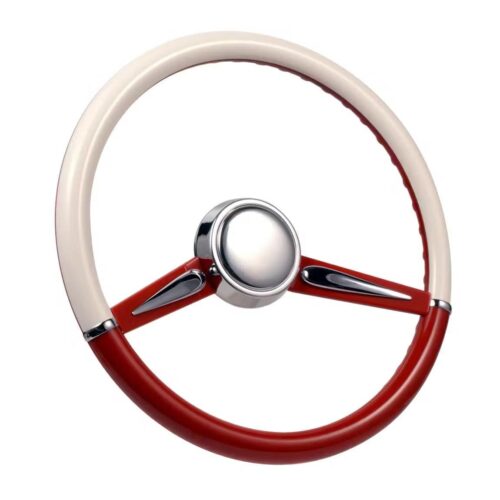 CON2R SW2SPOKE-RED Two-Tone Twin Spoke Steering Wheel, Red and White